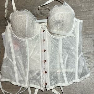 NWT white corset savage x fenty